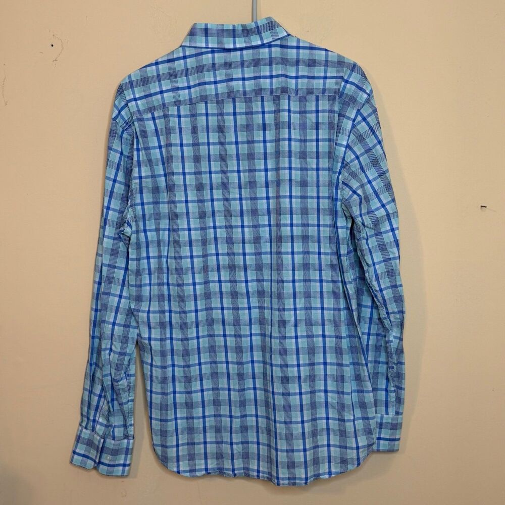 Bristol & Bull Shirt Mens large Blue White Button Up Long Sleeve Casual Men - Picture 4 of 4